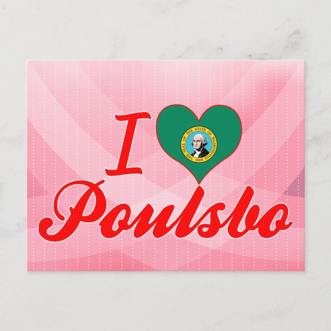 I Kärlek Poulsbo, Washington Vykort (Framsida)