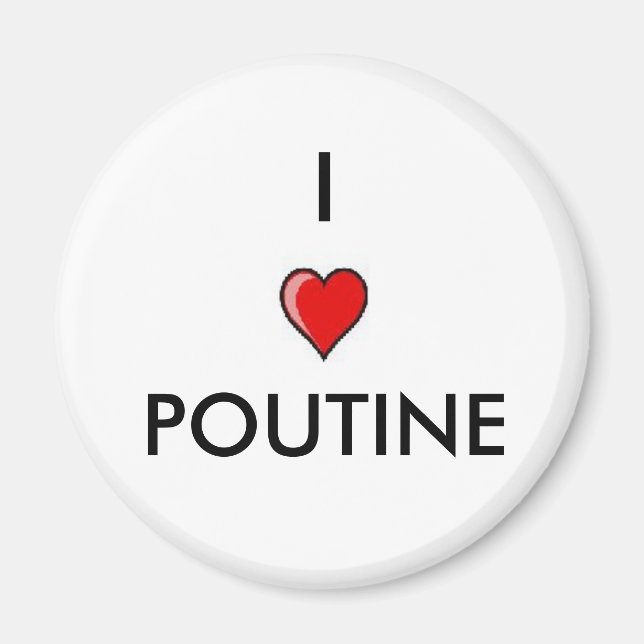 I Kärlek Poutine Magnet (Framsidan)