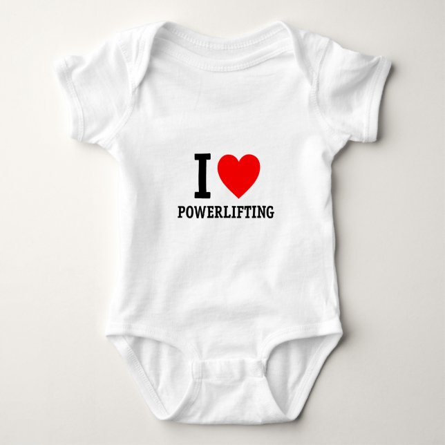 I Kärlek Powerlyftar T-shirt (Framsida)