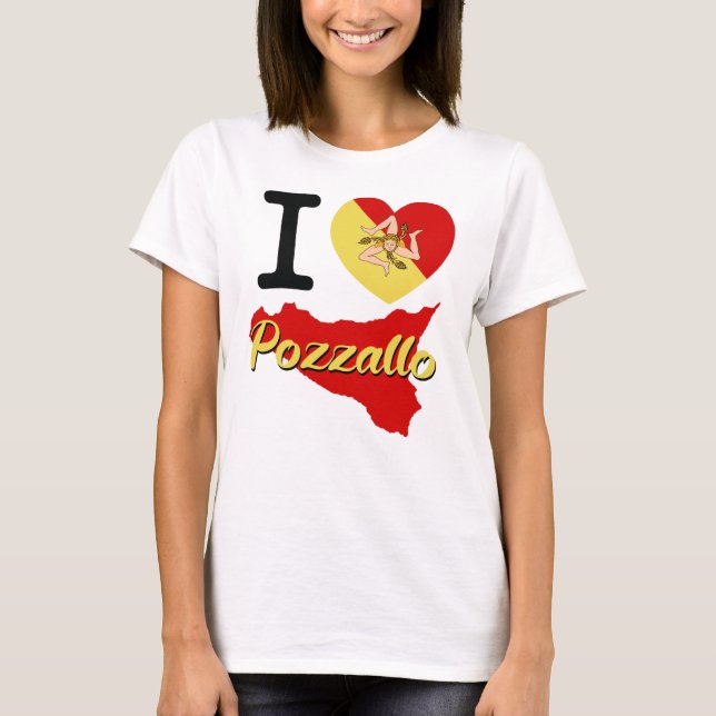 I Kärlek Pozzallo T Shirt (Framsida)