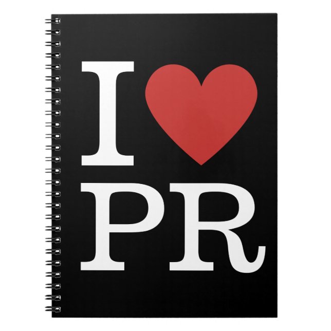 I ❤️ Kärlek PR - PR Firm/Department - Notebook Anteckningsbok (Framsidan)