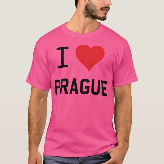 I Kärlek Prag T Shirt (Framsida)