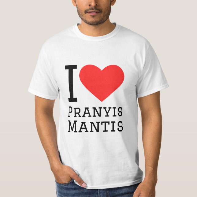 I kärlek prayis mantis t shirt (Framsida)