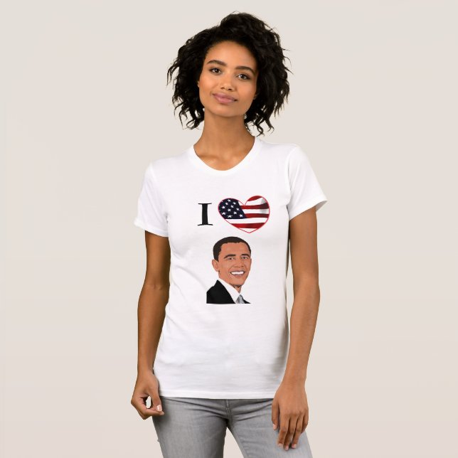 I Kärlek president Barack Obama Shirt Tröja (Hel framsida)