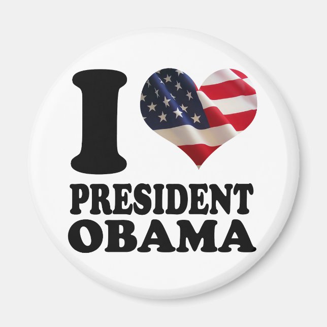 I kärlek president Obama Magnet (Framsidan)