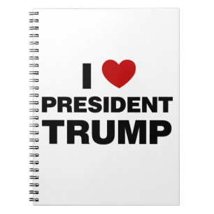 I Kärlek president Trump Heart Anteckningsbok