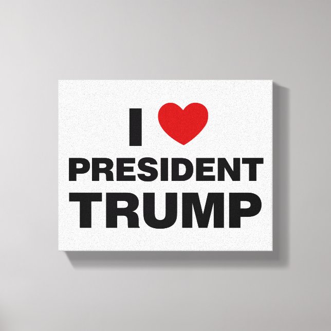 I Kärlek president Trump Heart Canvastryck (Framsida)