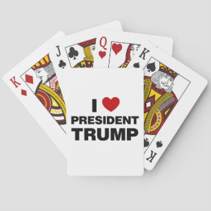I Kärlek president Trump Heart Casinokort
