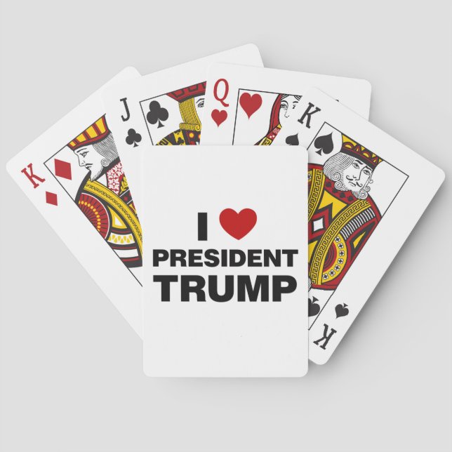 I Kärlek president Trump Heart Casinokort (Baksidan)