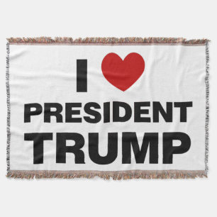 I Kärlek president Trump Heart Filt