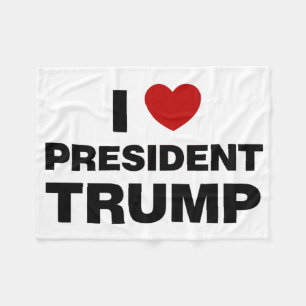 I Kärlek president Trump Heart Fleecefilt