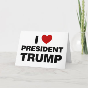 I Kärlek president Trump Heart Kort