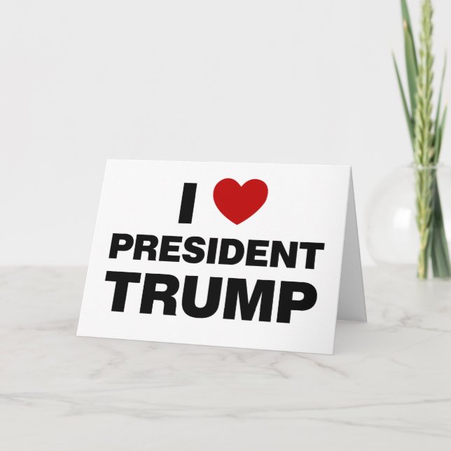 I Kärlek president Trump Heart Kort (Framsida)