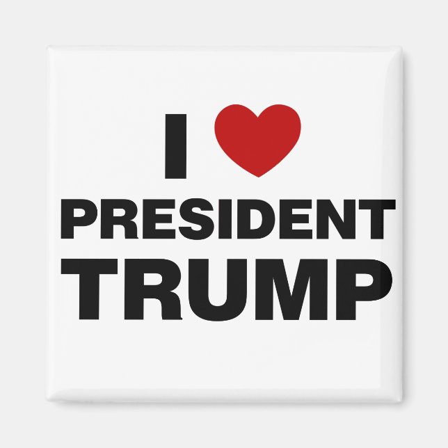 I Kärlek president Trump Heart Magnet (Framsidan)