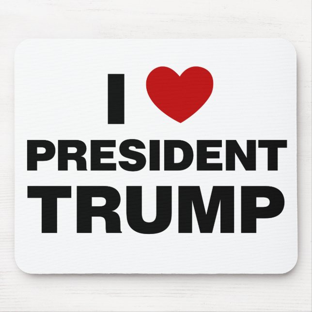 I Kärlek president Trump Heart Musmatta (Framsidan)