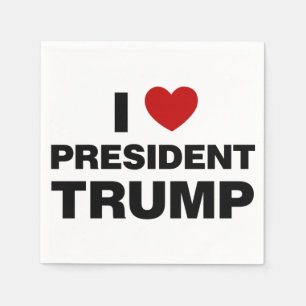 I Kärlek president Trump Heart Pappersservett