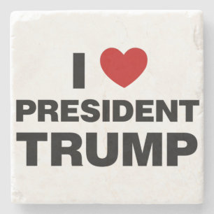I Kärlek president Trump Heart Stenunderlägg