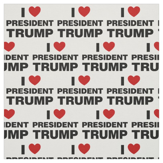 I Kärlek president Trump Heart Tyg (Provkarta)