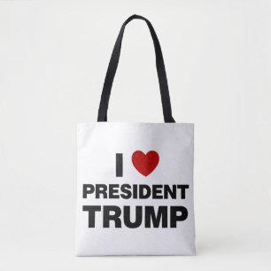 I Kärlek president Trump Heart Tygkasse