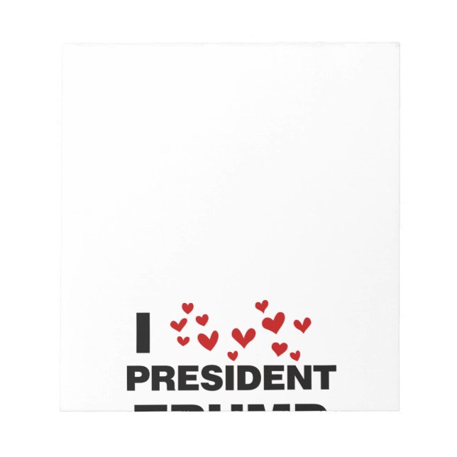 I Kärlek president Trump Hearts Anteckningsblock (Framsida)