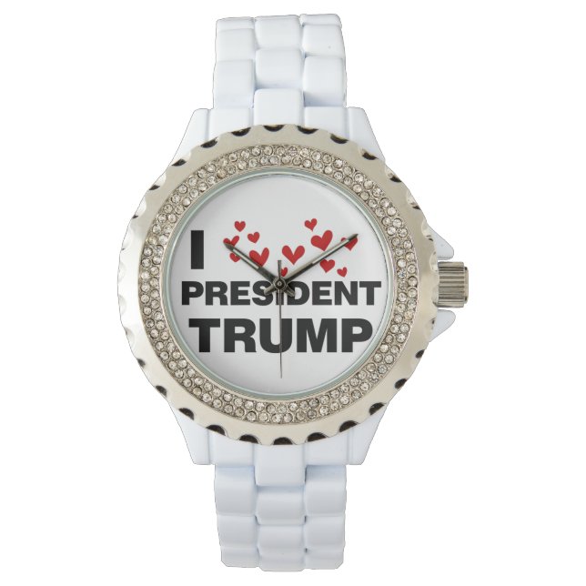I Kärlek president Trump Hearts Armbandsur (Framsida)