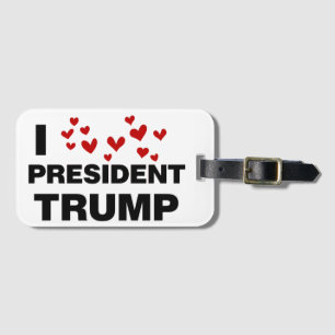 I Kärlek president Trump Hearts Bagagebricka