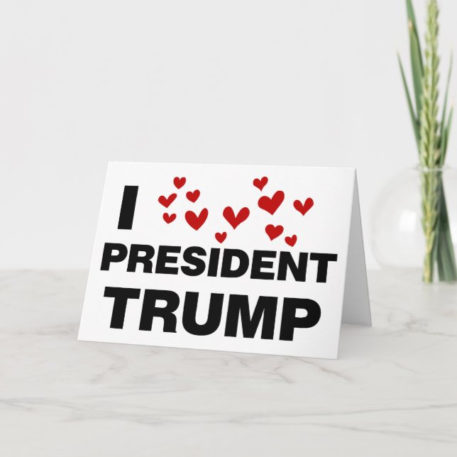 I Kärlek president Trump Hearts Kort (Framsida)