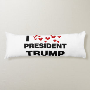 I Kärlek president Trump Hearts Kroppskudde