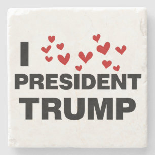 I Kärlek president Trump Hearts Stenunderlägg