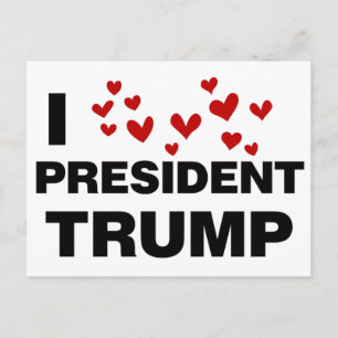 I Kärlek president Trump Hearts Vykort