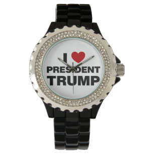 I Kärlek president Trump Hjärta Armbandsur