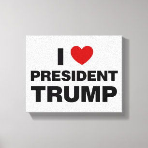 I Kärlek president Trump Hjärta Canvastryck