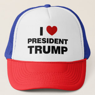 I Kärlek president Trump Hjärta Keps