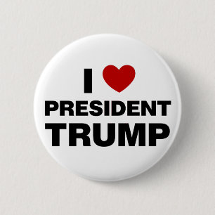 I Kärlek president Trump Hjärta Knapp