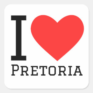 I kärlek Pretoria Fyrkantigt Klistermärke