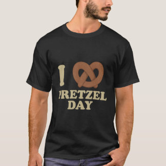 I Kärlek Pretzel Day- Funny Office Bära- Funny Gif T Shirt