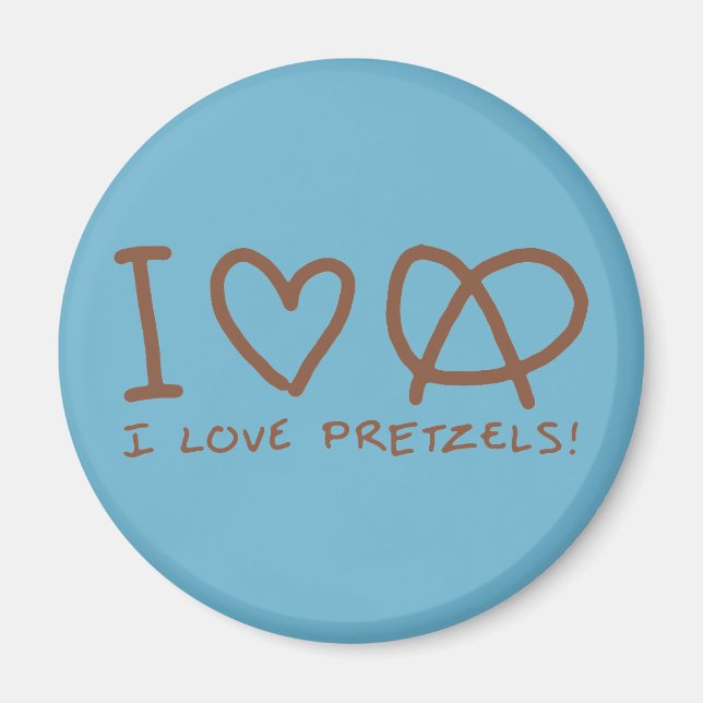 I Kärlek Pretzels Magnet (Framsidan)