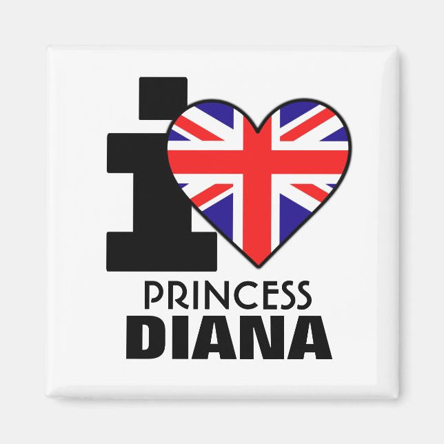 I Kärlek Princess Diana Magnet (Framsidan)