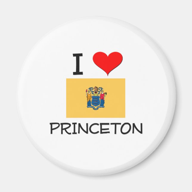 I Kärlek Princeton New jersey Magnet (Framsidan)