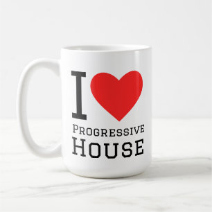 I kärlek progressiva hus kaffemugg