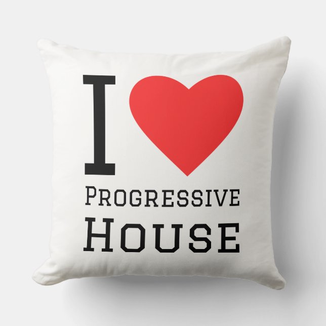 I kärlek progressiva hus kudde (Framsida)