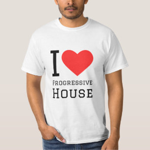 I kärlek progressiva hus t shirt