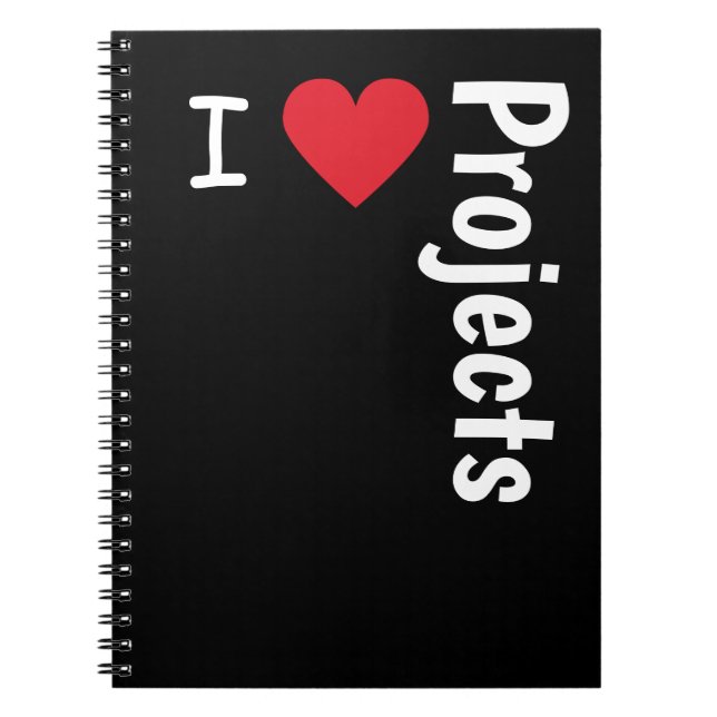 I Kärlek Projects Manager Roligt PMO Project Team  Anteckningsbok (Framsidan)