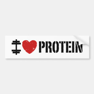 I Kärlek Protein Bildekal