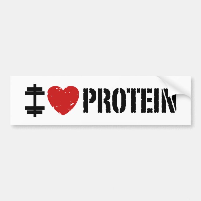 I Kärlek Protein Bildekal (Framsidan)