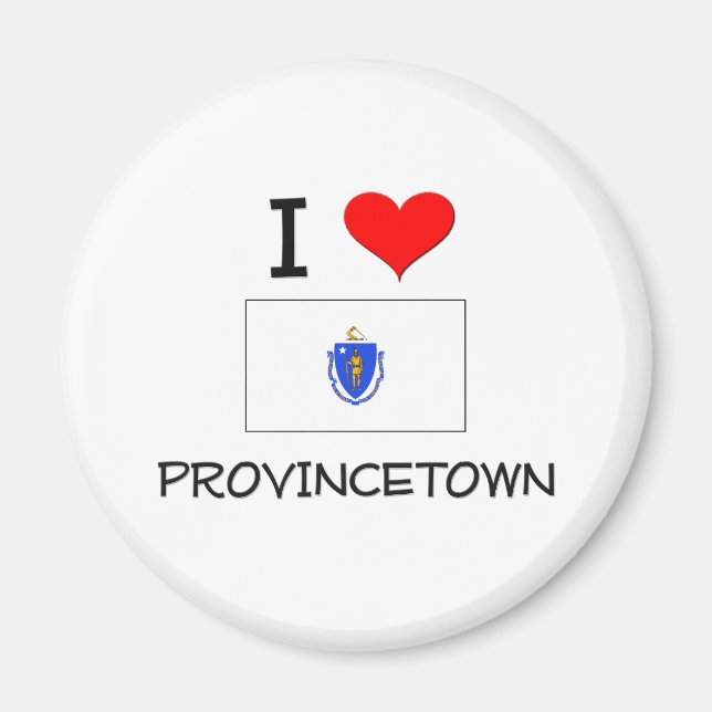 I Kärlek Provincetown Massachusetts Magnet (Framsidan)