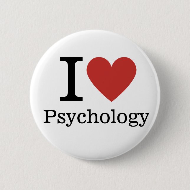 I ❤️ Kärlek Psychology PIN-KNAPP Knapp (Framsida)