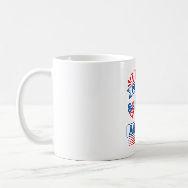 I kärlek Pudel och USA 01 Kaffemugg (Vänster)