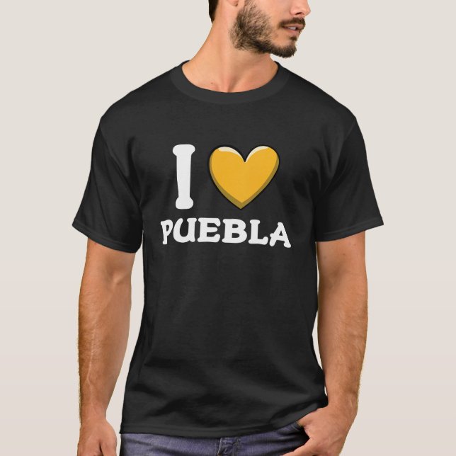 I Kärlek Puebla Mexico 5 T Shirt (Framsida)