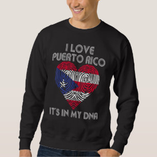 I Kärlek Puerto Rico Flagga i mitt DNA-Pride Puert Lång Ärmad Tröja